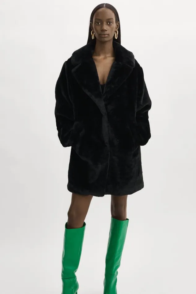 Women LINNEA Faux Fur Coat Black LAMARQUE Faux Fur Women LINNEA Faux Fur Coat Black LAMARQUE Faux Fur