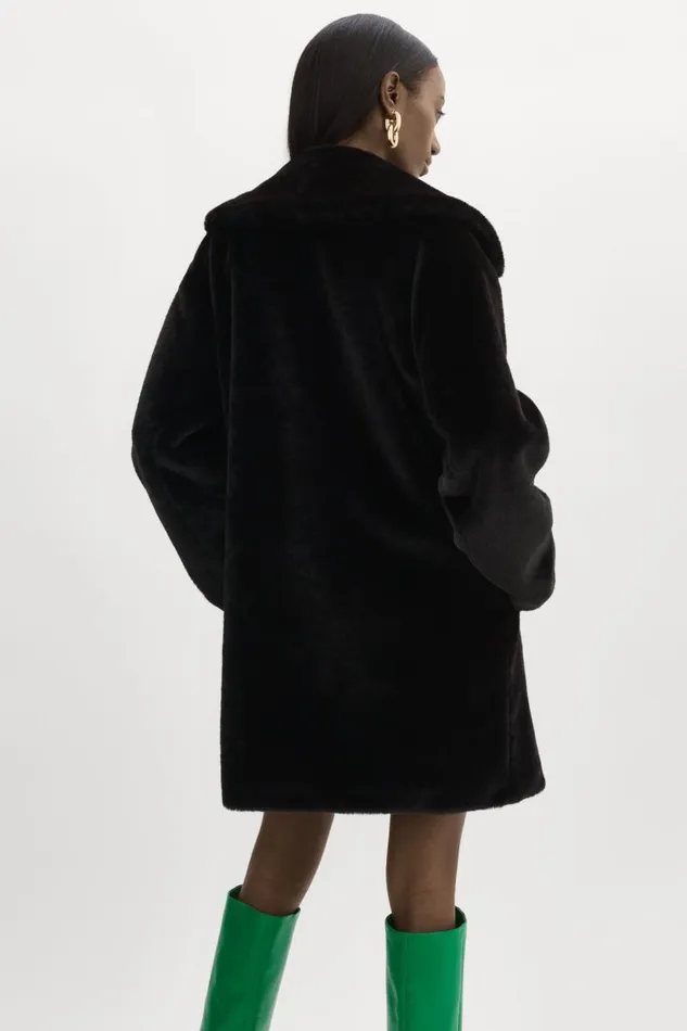 Women LINNEA Faux Fur Coat Black LAMARQUE Faux Fur Women LINNEA Faux Fur Coat Black LAMARQUE Faux Fur