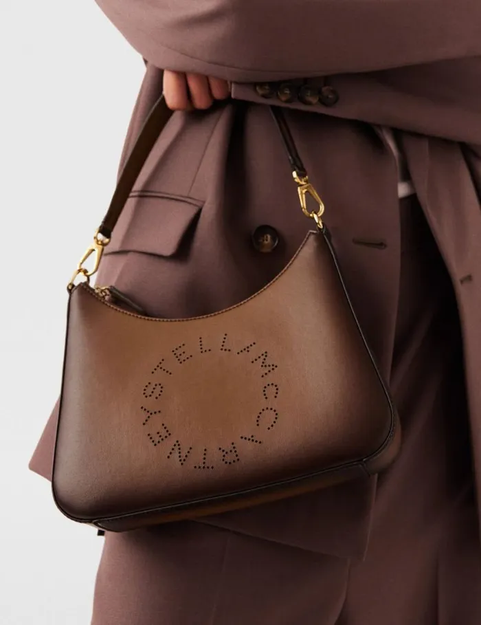 Women Logo Crossbody Shoulder Bag Aged Brown Stella McCartney Mini Bags And Clutches