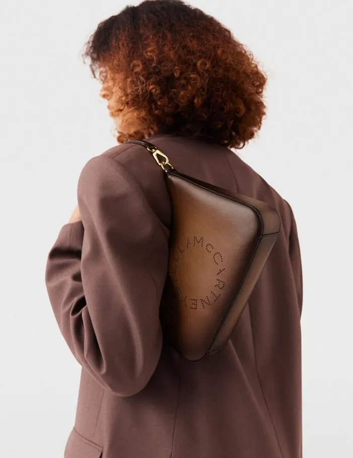 Women Logo Crossbody Shoulder Bag Aged Brown Stella McCartney Mini Bags And Clutches