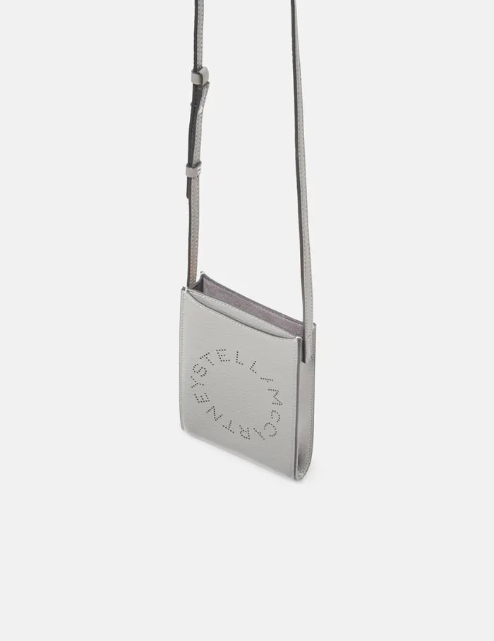 Women Logo Grainy Alter Mat Crossbody Phone Pouch Smoke Stella McCartney Logo Bag Women Logo Grainy Alter Mat Crossbody Phone Pouch Smoke Stella McCartney Logo Bag