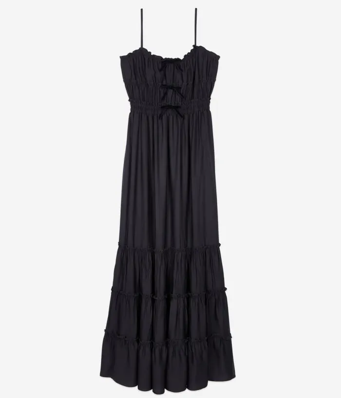 Women Long Black Dress With Bows THE KOOPLES Dresses and Jumpsuits