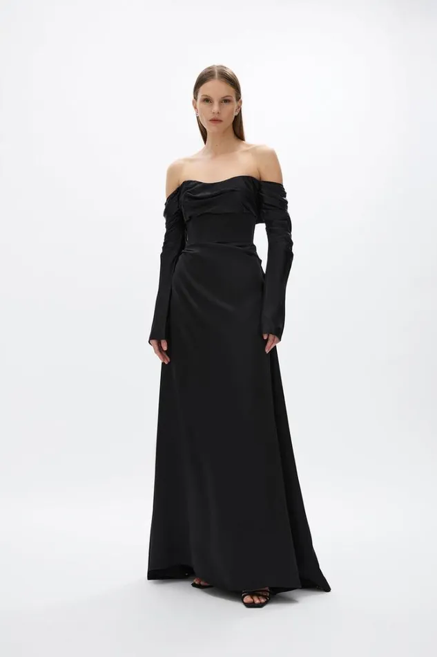 Women Long Sleeve Dresses Rachel Gilbert LUCIEN SLEEVE GOWN