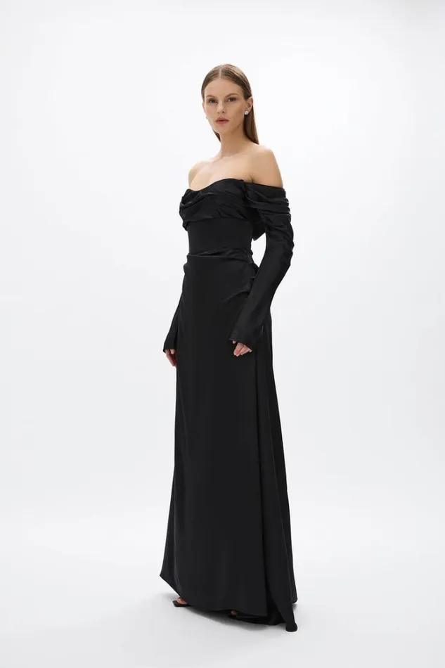 Women Long Sleeve Dresses Rachel Gilbert LUCIEN SLEEVE GOWN Women Long Sleeve Dresses Rachel Gilbert LUCIEN SLEEVE GOWN