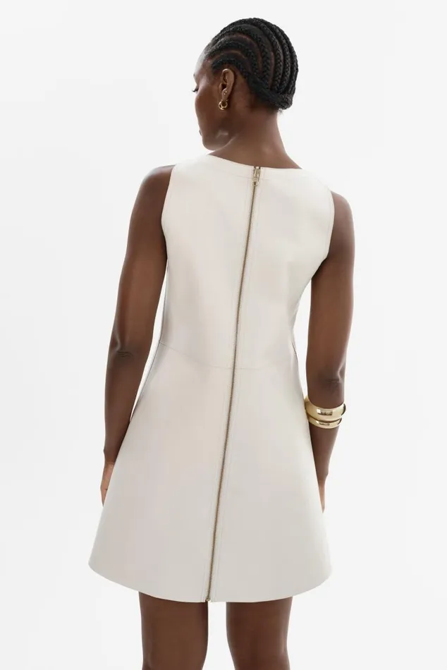 Women LOZANA Reversible Leather Dress Winter Whitegold LAMARQUE Dresses Women LOZANA Reversible Leather Dress Winter Whitegold LAMARQUE Dresses