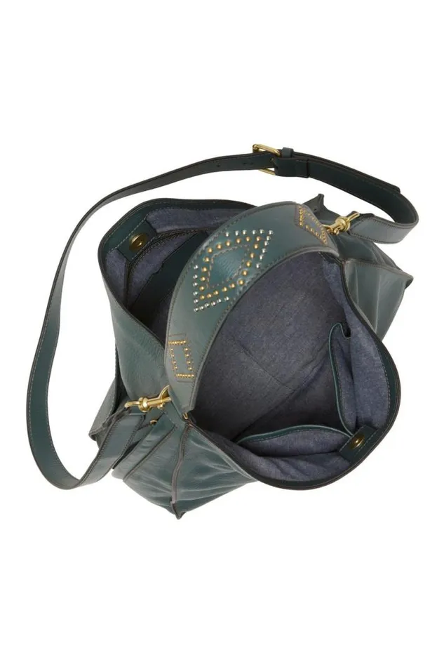Women Lucky Brand Handbags Iris Studded Shoulder Bag Light Green