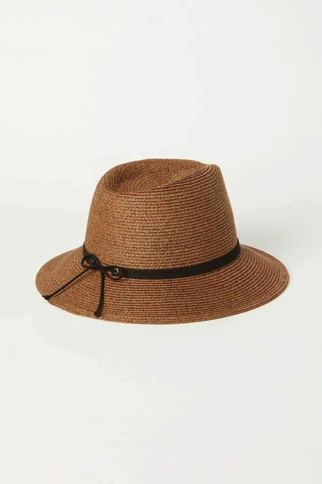 Women Lucky Brand Hats Leather Tie Straw Hat Dark Brown Women Lucky Brand Hats Leather Tie Straw Hat Dark Brown