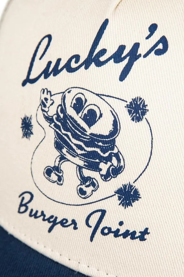 Women Lucky Brand Hats Luckys Burger Joint Trucker Dark Blue