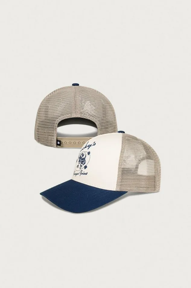 Women Lucky Brand Hats Luckys Burger Joint Trucker Dark Blue