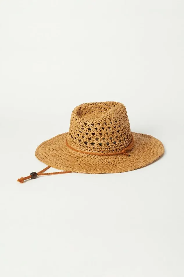 Women Lucky Brand Hats Woven Cowboy Hat With Strap Buff Women Lucky Brand Hats Woven Cowboy Hat With Strap Buff