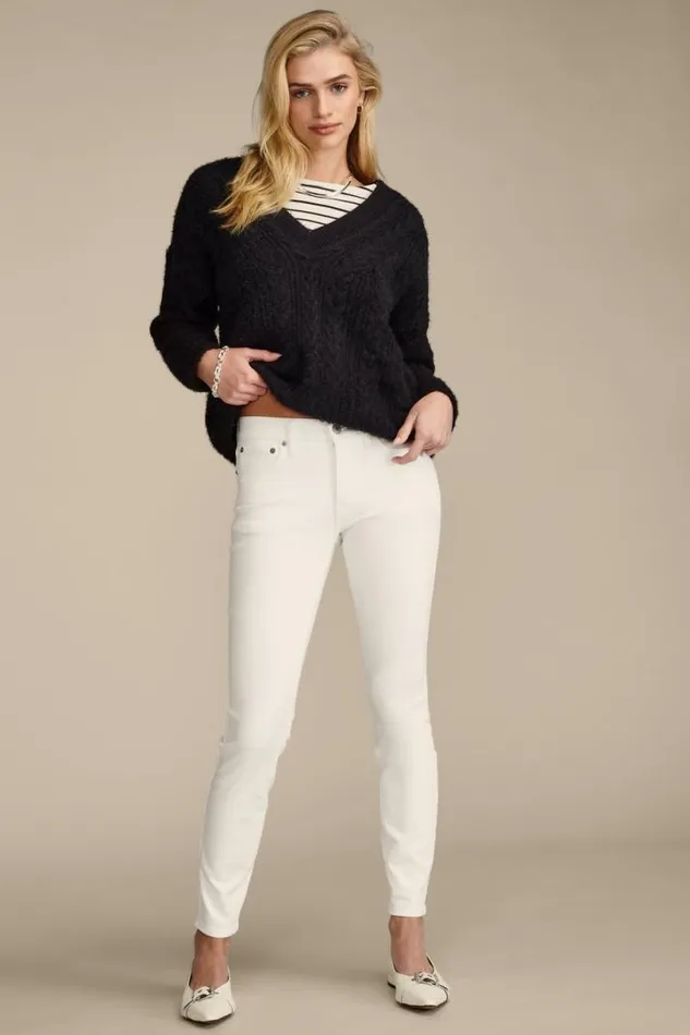 Women Lucky Brand Jeans Ava Mid Rise Skinny Bright White