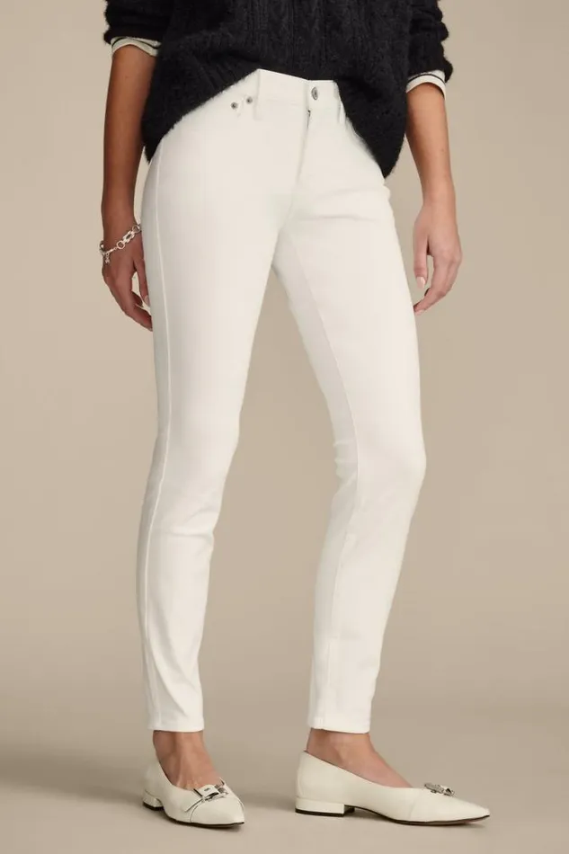 Women Lucky Brand Jeans Ava Mid Rise Skinny Bright White