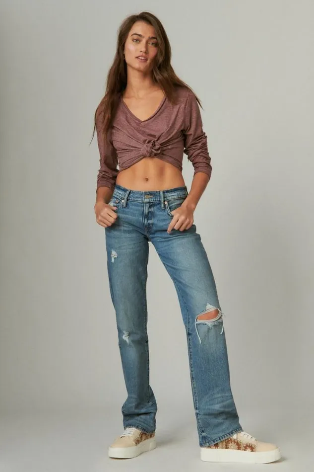 Women Lucky Brand Jeans Easy Rider Boot Equinox Dest
