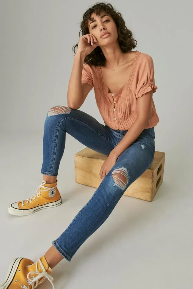Women Lucky Brand Jeans High Rise Bridgette Skinny Finchley Road
