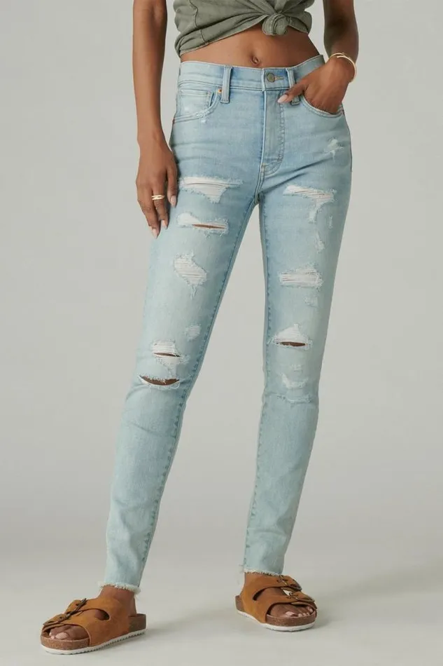 Women Lucky Brand Jeans High Rise Bridgette Skinny Girl Crush Dest