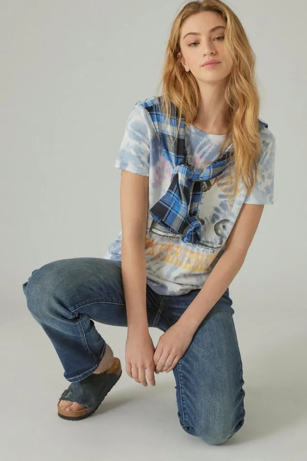 Women Lucky Brand Jeans High Rise Zoe Straight Lightyear