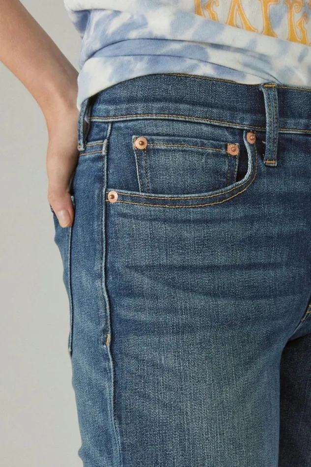 Women Lucky Brand Jeans High Rise Zoe Straight Lightyear