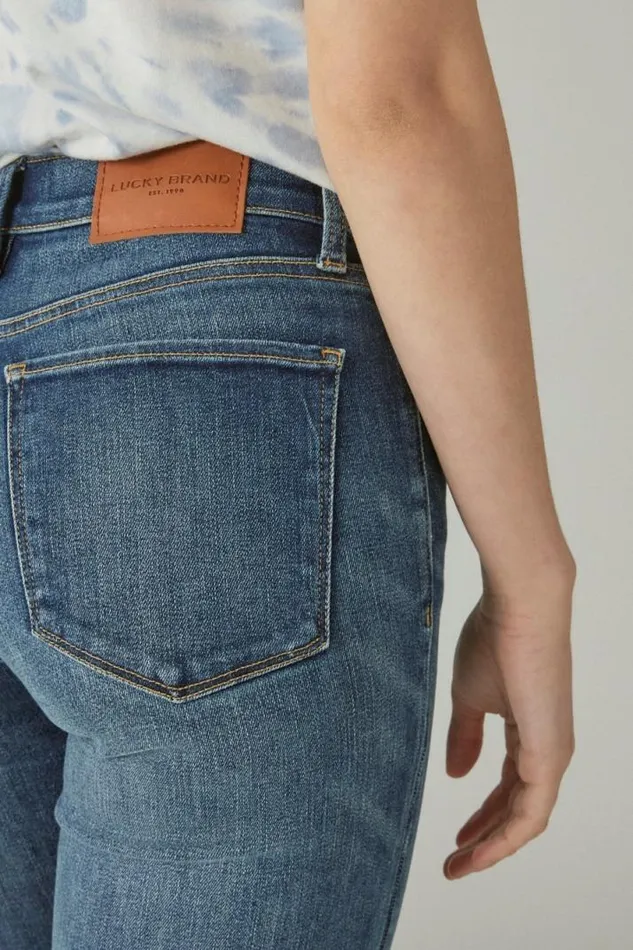 Women Lucky Brand Jeans High Rise Zoe Straight Lightyear