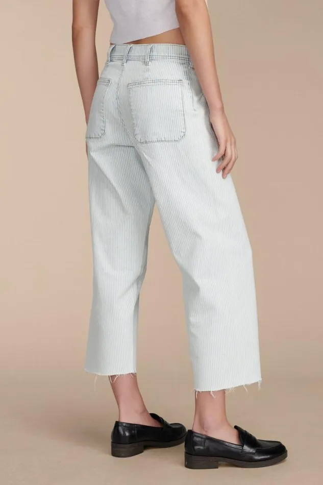 Women Lucky Brand Jeans Lucky Legend Patch Pocket High Rise Wide Trackline