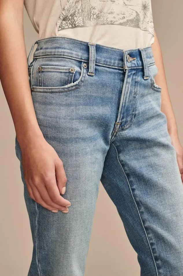Women Lucky Brand Jeans Mid Rise Sweet Straight Wanderer