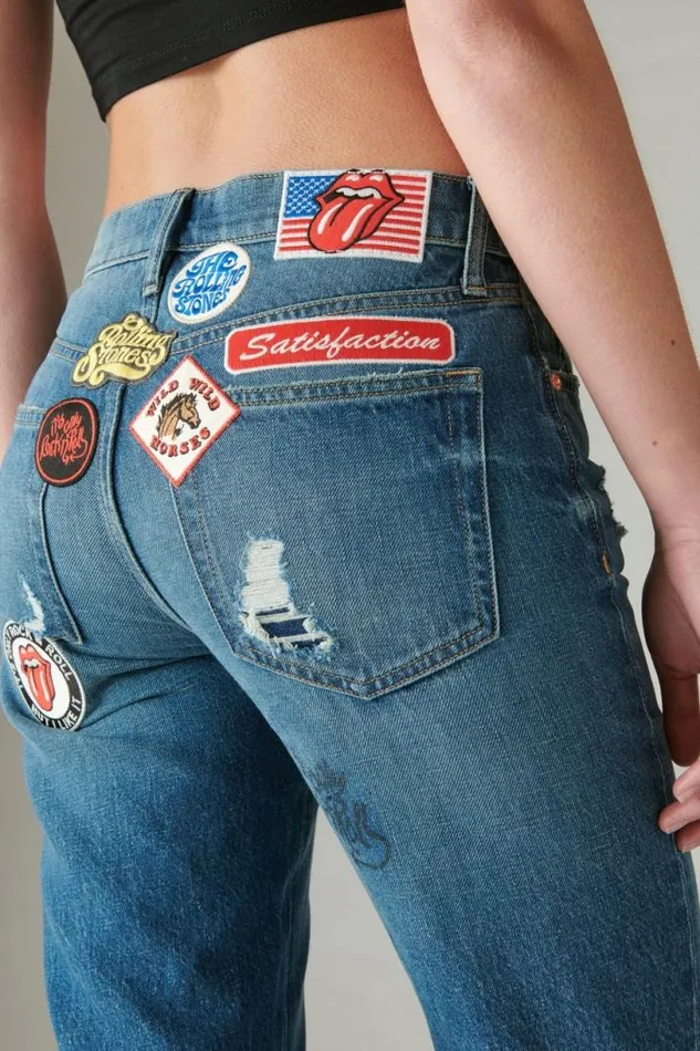 Women Lucky Brand Jeans Rolling Stones Boyfriend Flare Satisfaction