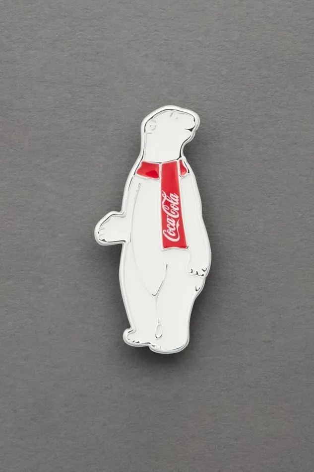 Women Lucky Brand Jewelry Cocacola Polar Bear Pin Silver
