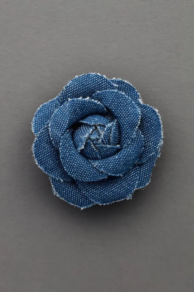 Women Lucky Brand Jewelry Denim Rosette Pin Gold