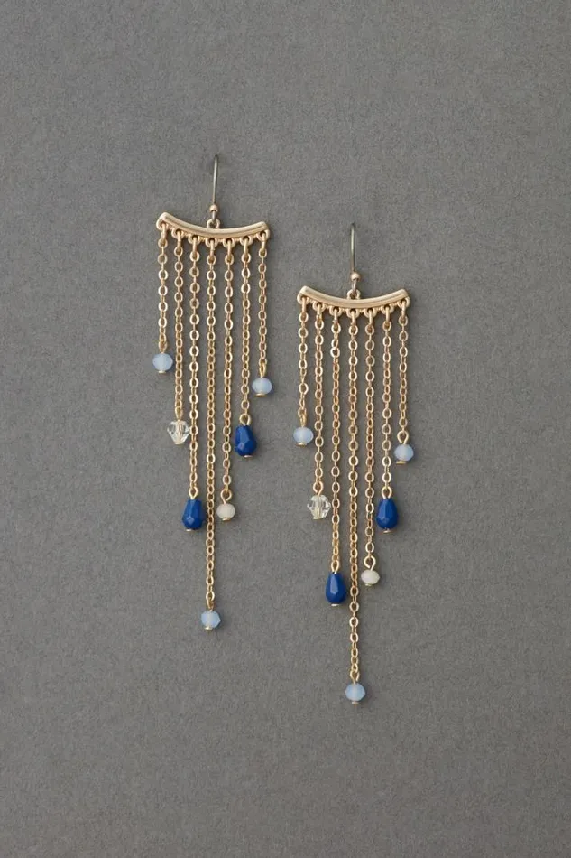 Women Lucky Brand Jewelry Gem Dangle Earring Gold