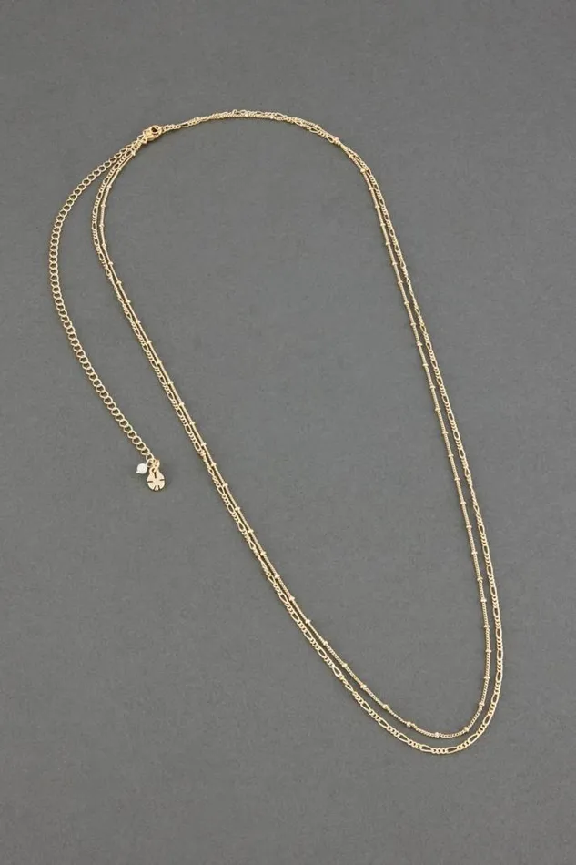 Women Lucky Brand Jewelry Gold Tone Layer Waist Chain Gold