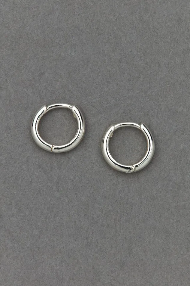 Women Lucky Brand Jewelry Silver Hoop Earring Silver