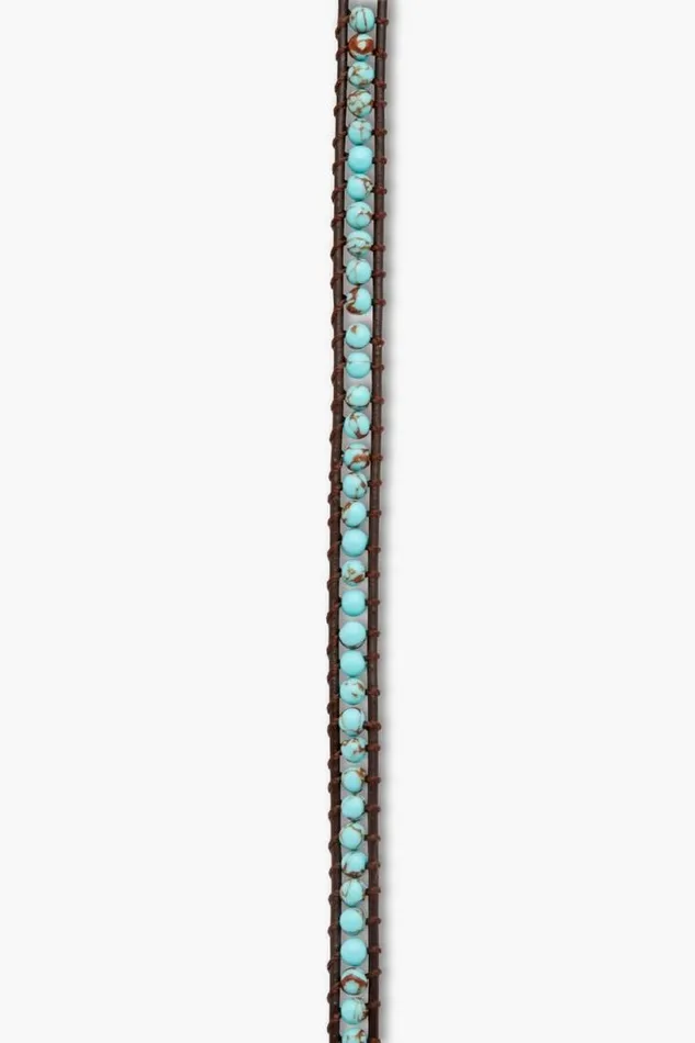Women Lucky Brand Jewelry Turquoise Wrap Bracelet Medium Light Blue