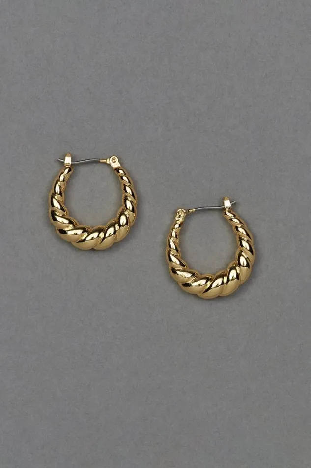Women Lucky Brand Jewelry Twist Midi Hoop Gold
