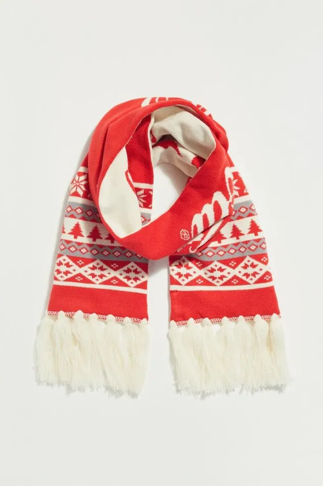 Women Lucky Brand Scarves and Bandanas Coca Cola Fair Isle Scarf Multi