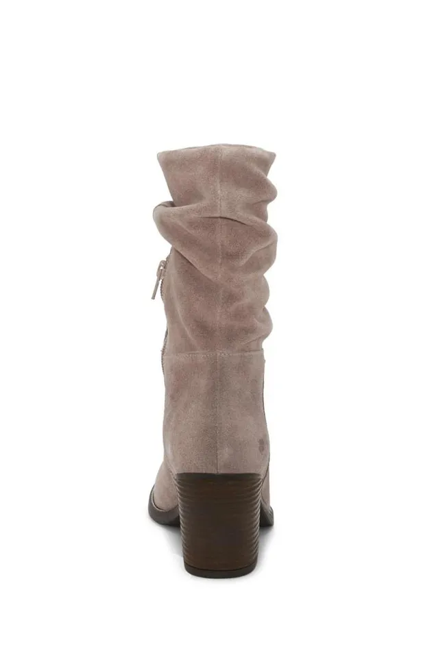 Women Lucky Brand Shoes Bitsie Ruched Boot Camel