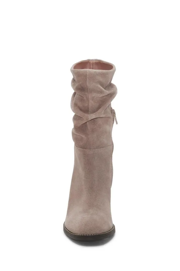 Women Lucky Brand Shoes Bitsie Ruched Boot Camel