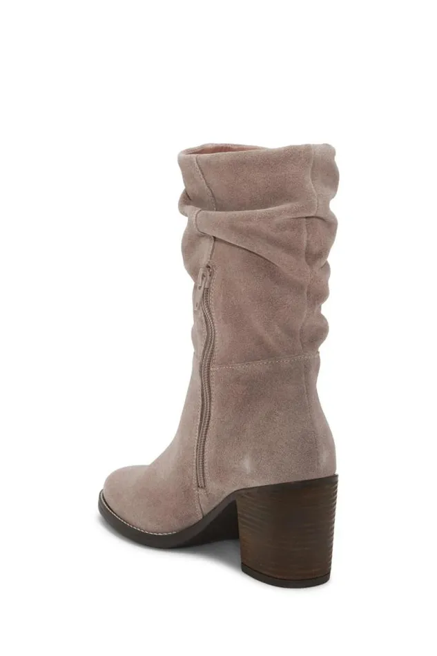 Women Lucky Brand Shoes Bitsie Ruched Boot Camel