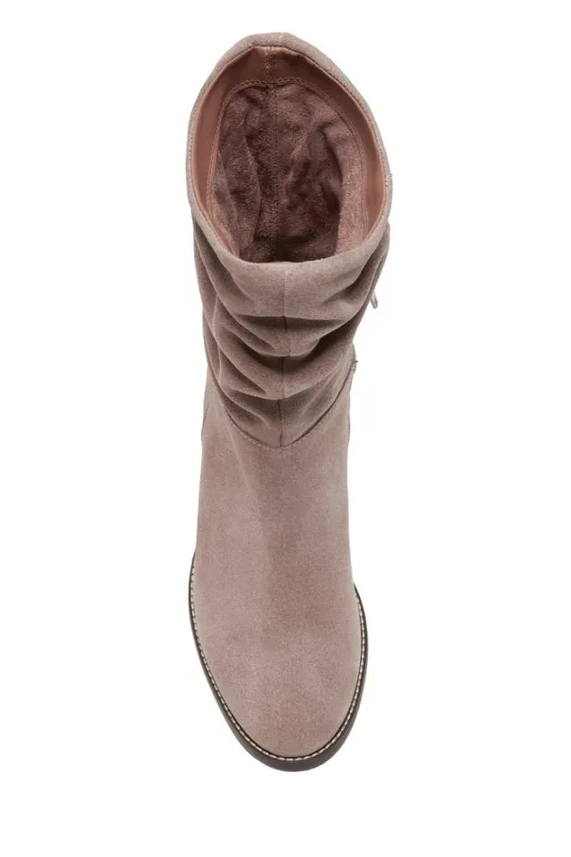 Women Lucky Brand Shoes Bitsie Ruched Boot Camel