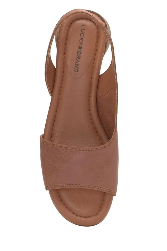 Women Lucky Brand Shoes Rimma Low Heel Camel