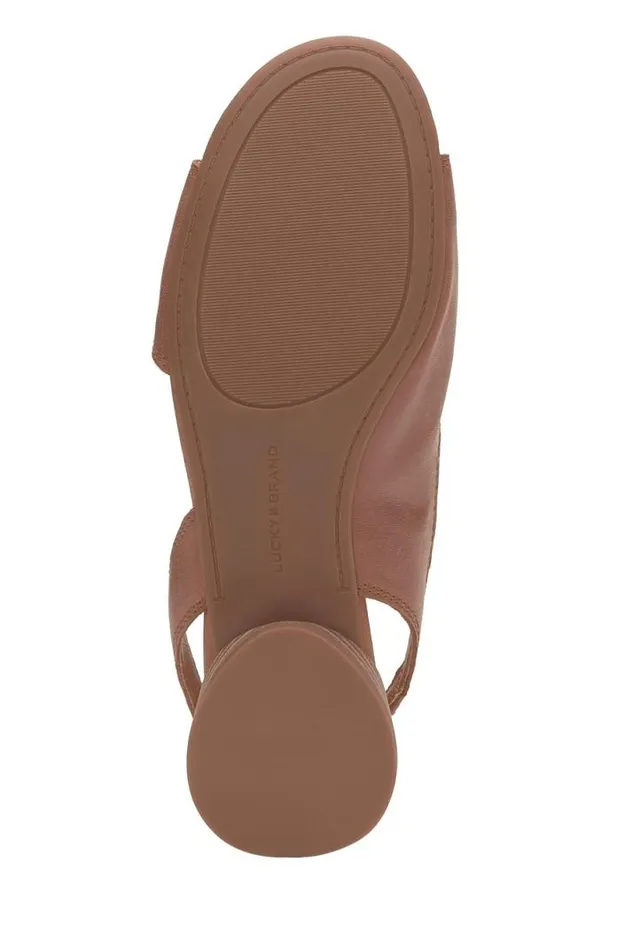 Women Lucky Brand Shoes Rimma Low Heel Camel