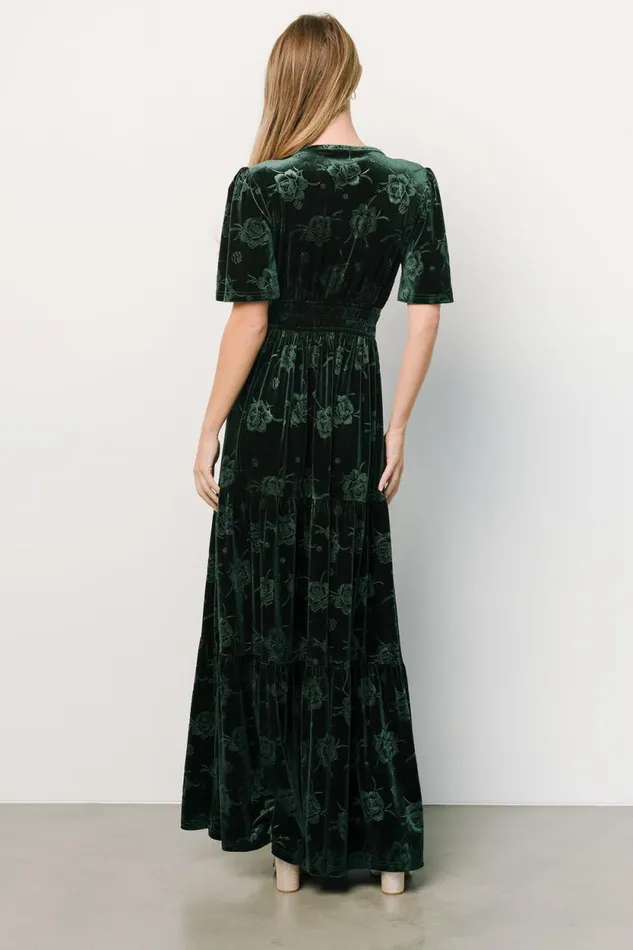 Women Magliato Embossed Velvet Maxi Dress Green Baltic Born Maxi Dresses Women Magliato Embossed Velvet Maxi Dress Green Baltic Born Maxi Dresses