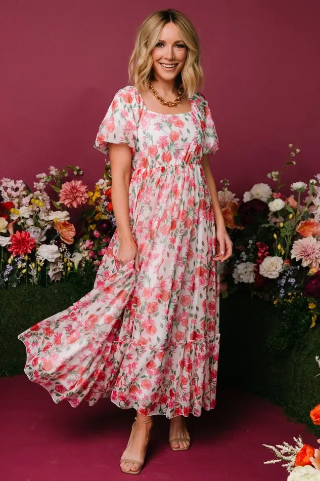 Women Margo Maxi Dress Pink Multi Floral Baltic Born Maxi Dresses Women Margo Maxi Dress Pink Multi Floral Baltic Born Maxi Dresses