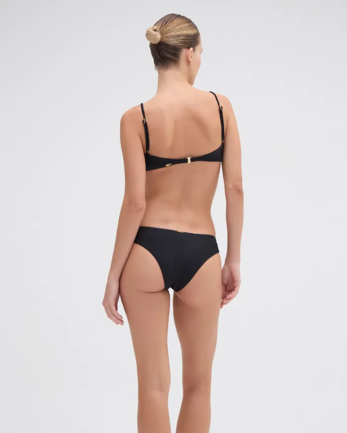 Women Matching Sets PatBO EMBROIDERED BIKINI BOTTOM Black