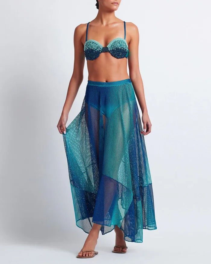 Women Matching Sets PatBO HANDBEADED OMBRE BIKINI TOP FINAL SALE High Tide