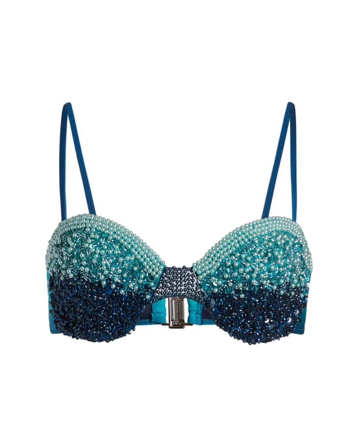 Women Matching Sets PatBO HANDBEADED OMBRE BIKINI TOP FINAL SALE High Tide