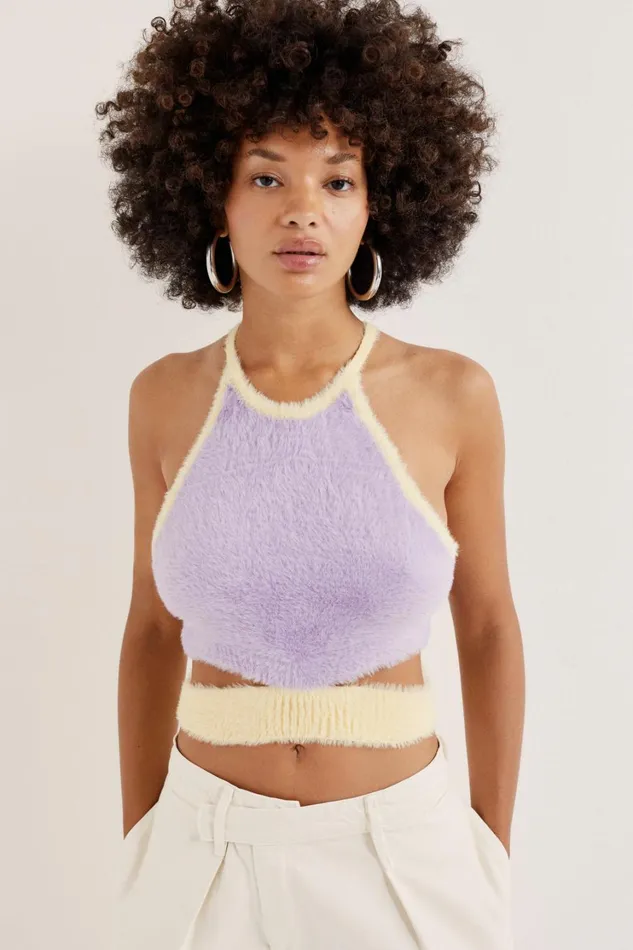 Women Maureen Cut Out Top Purple For Love and Lemons Tops