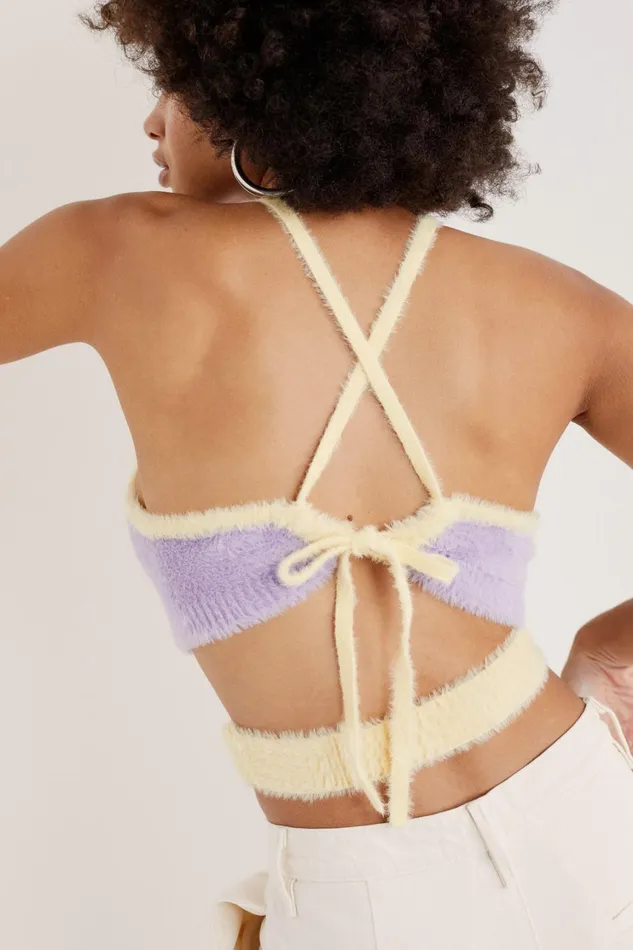 Women Maureen Cut Out Top Purple For Love and Lemons Tops
