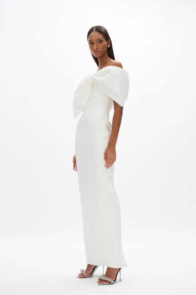 Women Maxi Dresses Rachel Gilbert Kace Gown In Ivory
