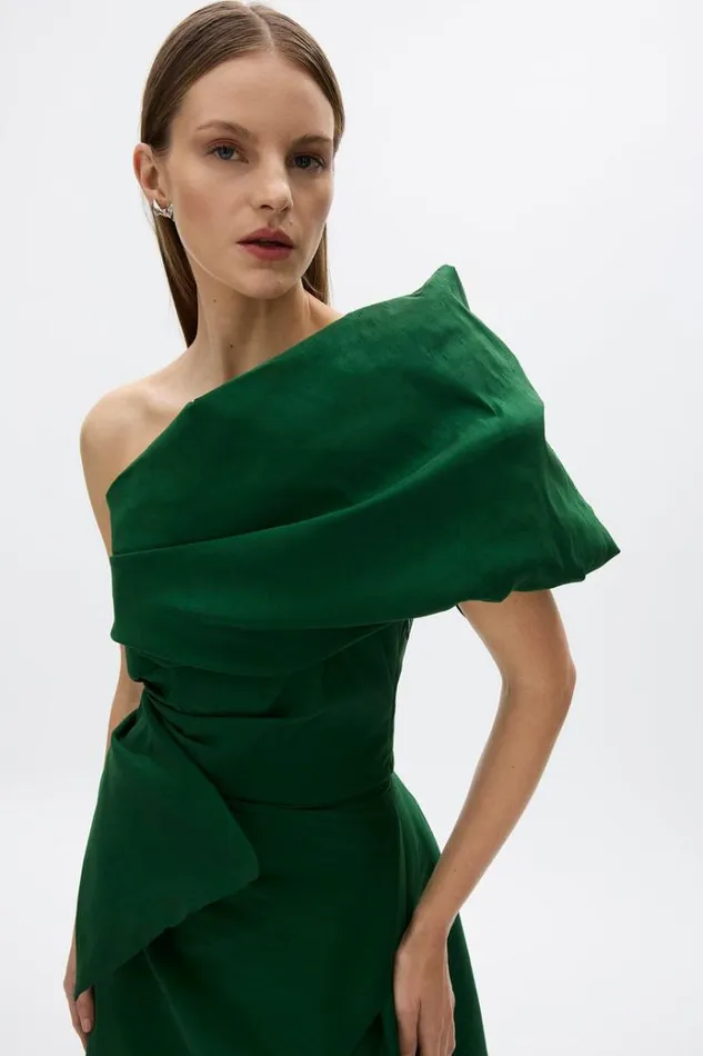 Women Maxi Dresses Rachel Gilbert Rachel Gilbert ARCHER GOWN 8211 GREEN