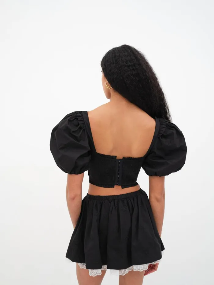 Women Maye Crop Top Black For Love and Lemons Tops Women Maye Crop Top Black For Love and Lemons Tops