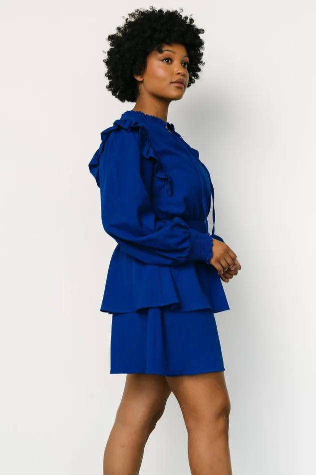 Women Maylee Tiered Short Dress Cobalt Baltic Born Short Dresses